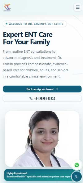 Dr. Yamini ENT Clinic mobile website preview
