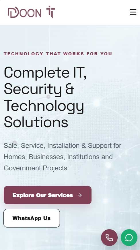 Doon IT mobile website preview